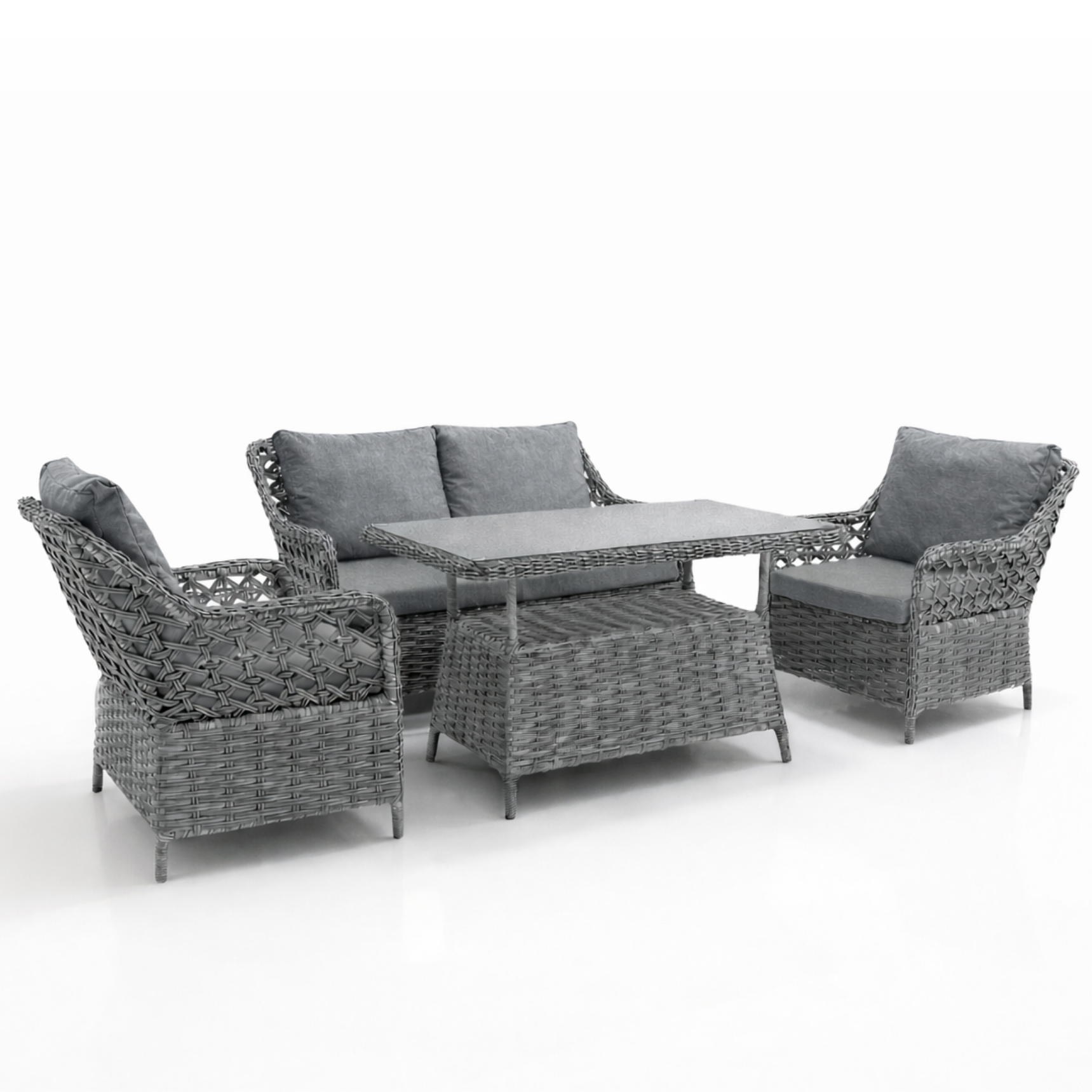 İcon 2+1+1 Raddan Oturma Grubu - Gri